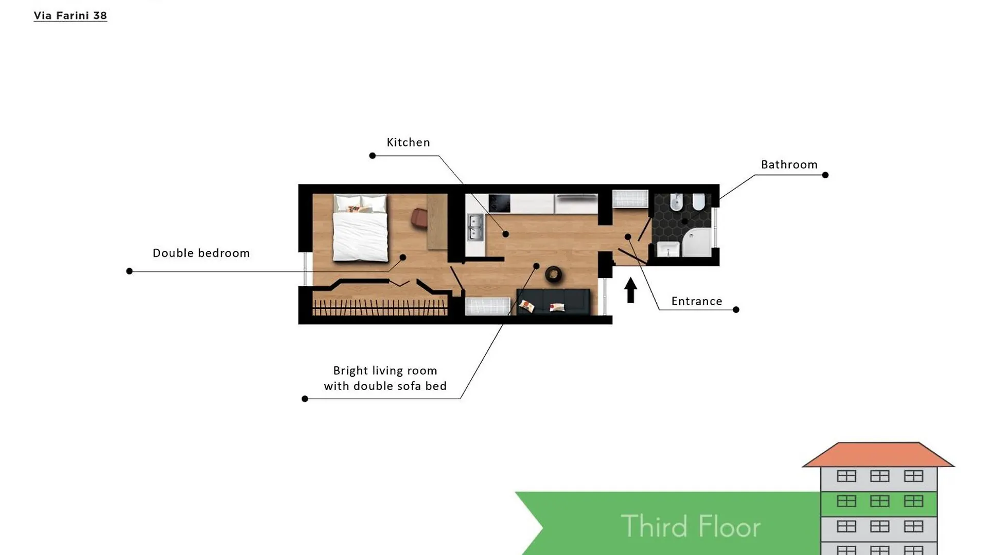 Isola-Garibaldi Newly Renovated 1 Bedroom By Rentopolis Milan Italy